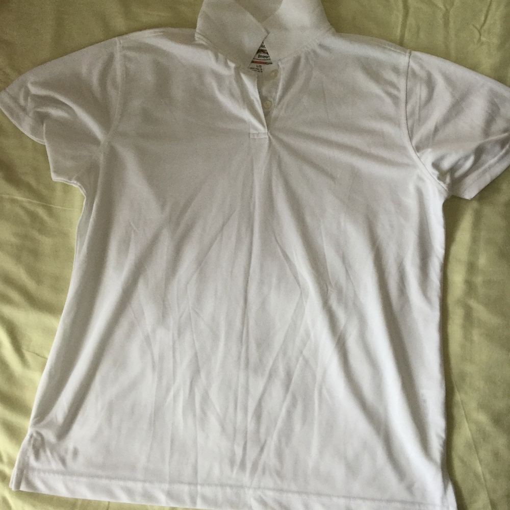Woman White Polo shirt .